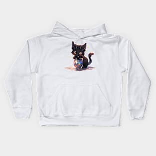 Black Cat and Magical Jar Kids Hoodie